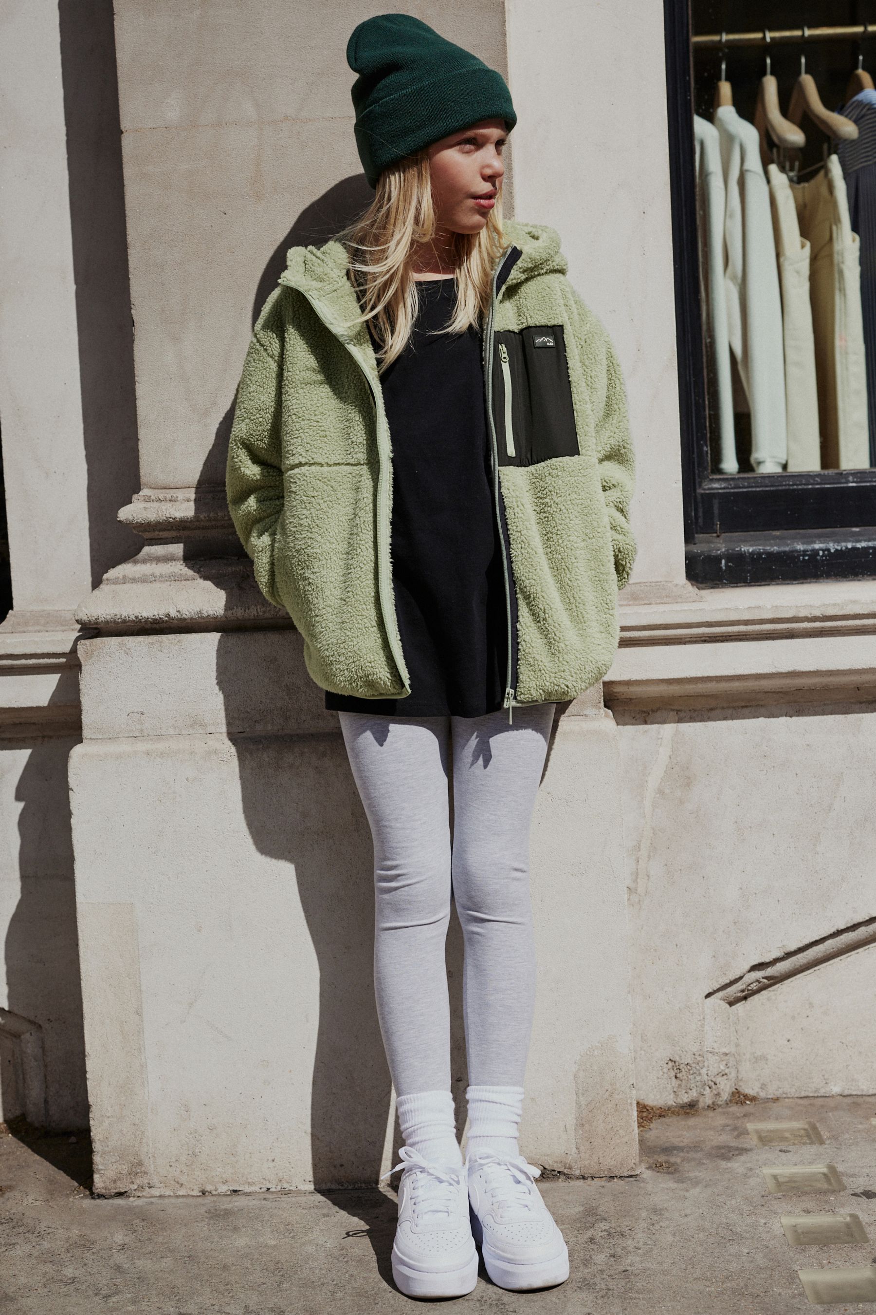 Zip pocket fleece top