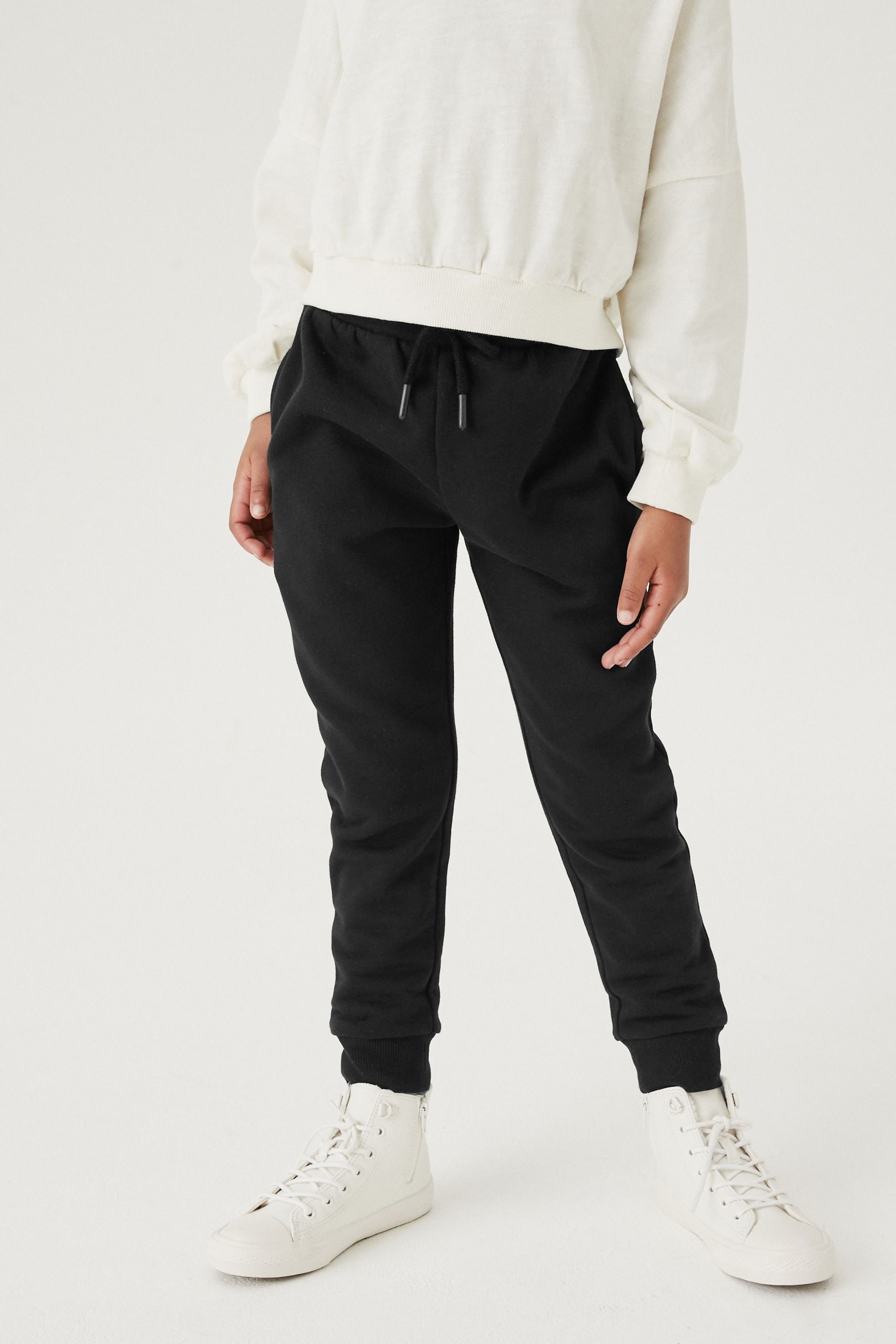 Black fleece lined joggers outlet