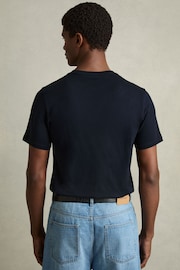 Reiss Navy Bless Marl Crew Neck T-Shirt - Image 5 of 6