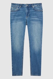Reiss Washed Blue Calik Tapered Slim Fit Jeans - Image 2 of 5