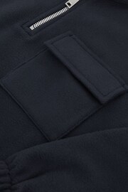Reiss Navy Conrad Junior Micro Fleece Half Zip Jumper - Image 6 of 6