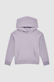 Reiss Lilac Alexander Junior Oversized Cotton Jersey Hoodie - Image 2 of 6