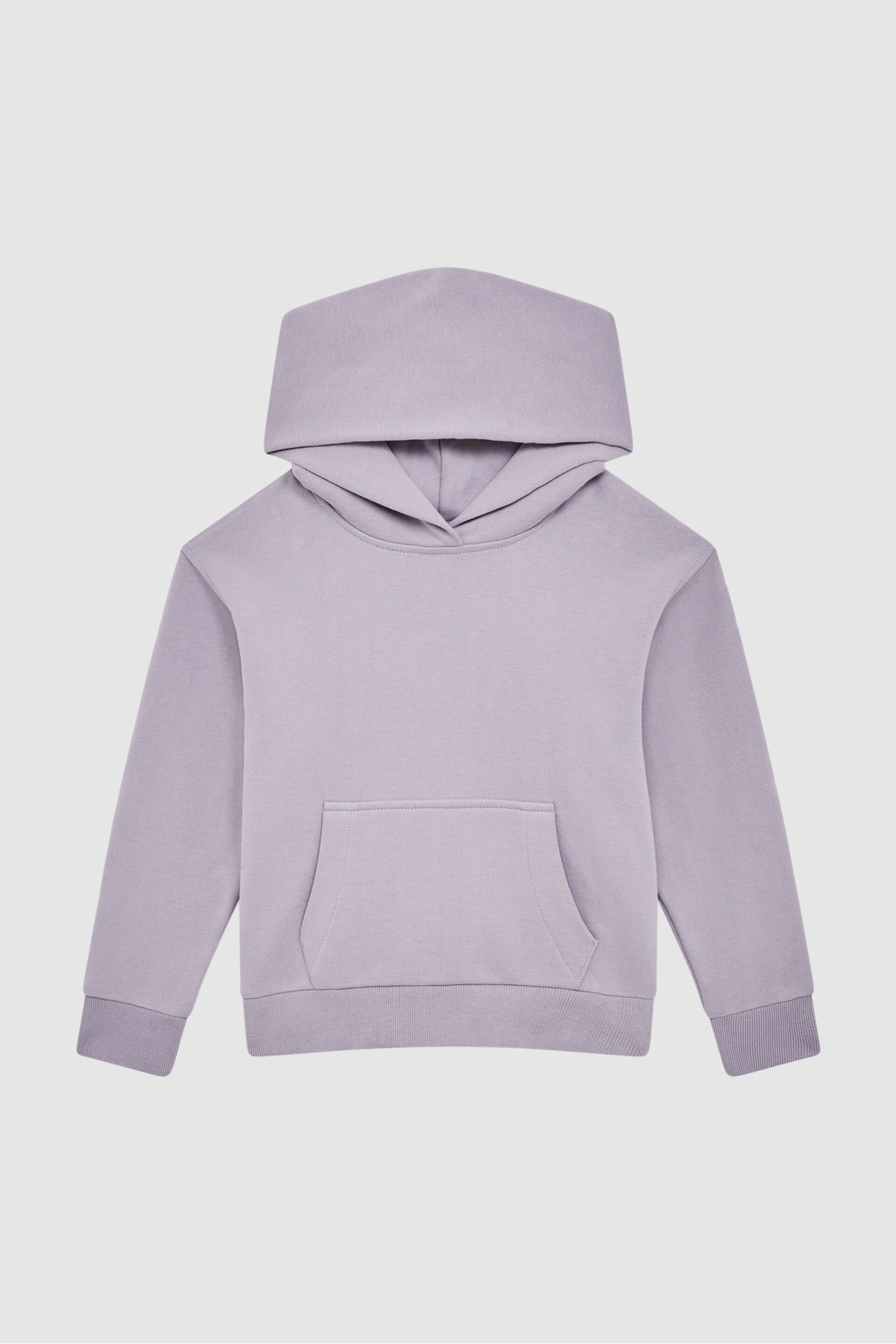 Reiss Lilac Alexander Junior Oversized Cotton Jersey Hoodie - Image 2 of 6