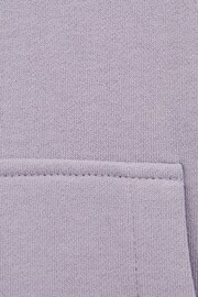 Reiss Lilac Alexander Junior Oversized Cotton Jersey Hoodie - Image 6 of 6