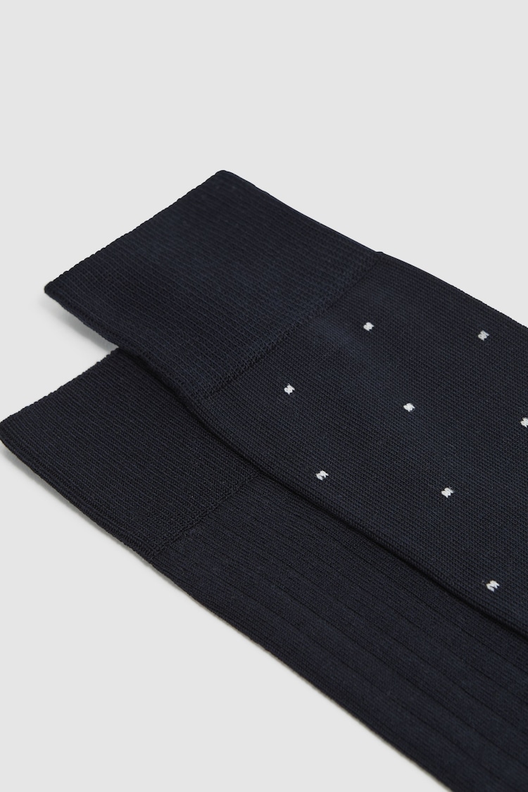 Reiss Navy Graham 2 Pack of Socks - Image 2 of 3