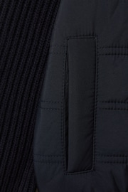 Reiss Navy Trainer Senior Hybrid Zip Through Quilted Jakcet - Image 3 of 7