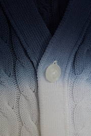 Reiss Blue Cosmo Senior Ombre Cable Knit Cardigan - Image 6 of 6