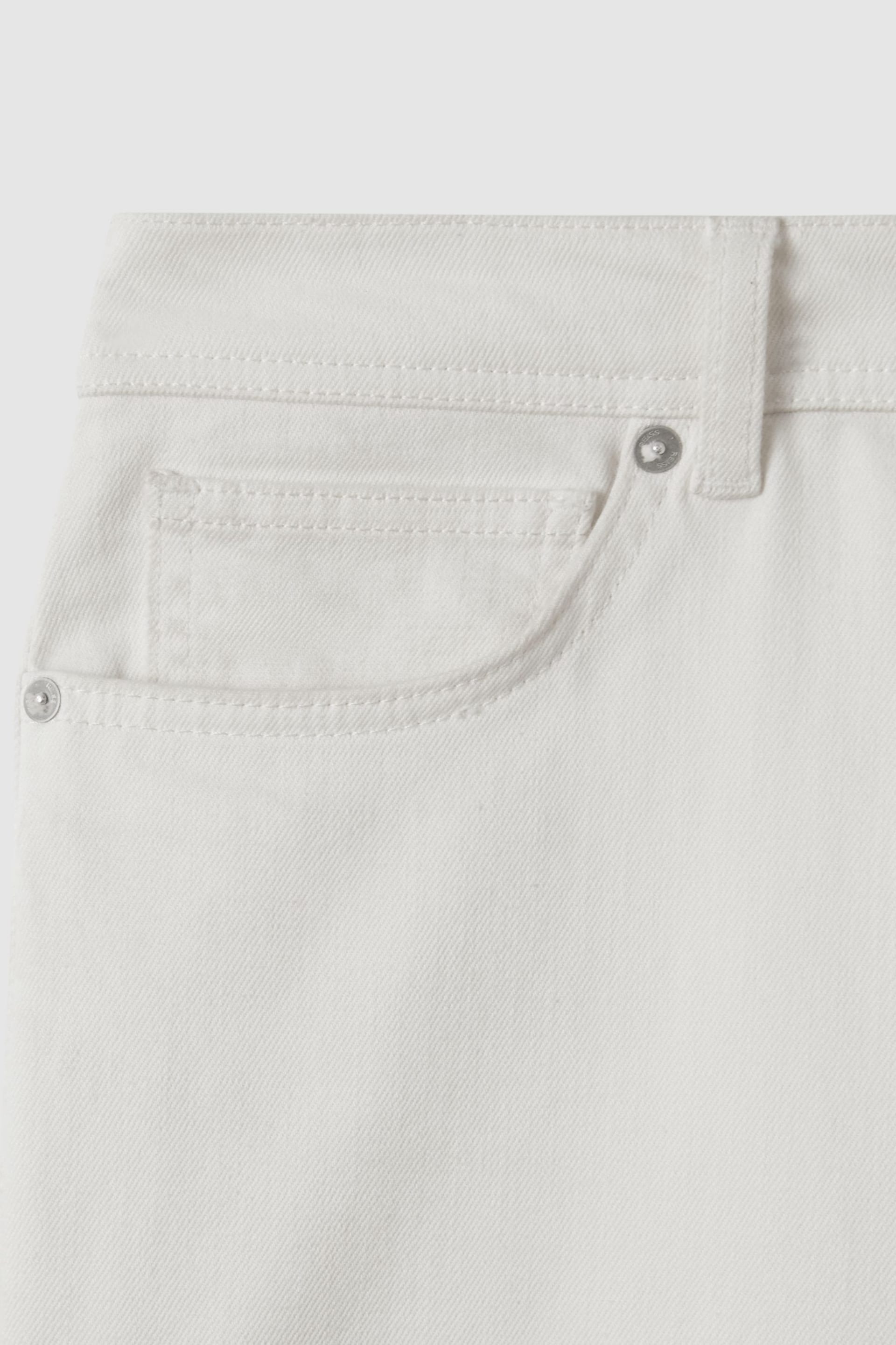 Reiss Ecru Santorini Tapered Slim Fit Jeans - Image 5 of 7