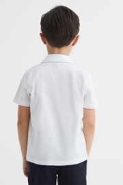 Reiss White Caspa Junior Cotton Jersey Buttoned Shirt - Image 5 of 6