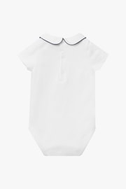 Trotters London Little White/Navy Milo Piped Body - Image 2 of 3