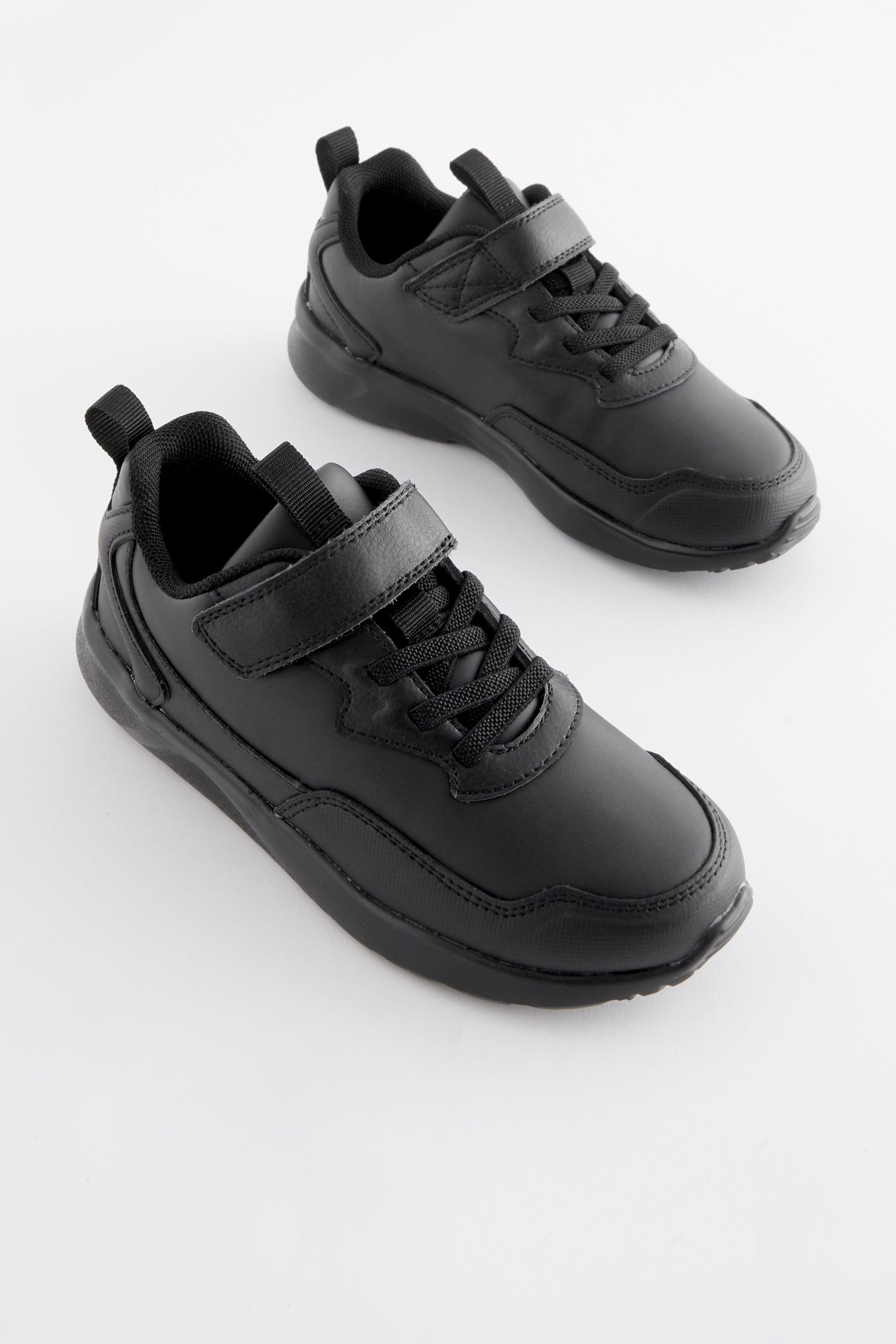 Black strap trainers discount