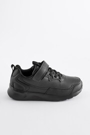 Black Wide Fit (G) Single Strap Trainers - Image 2 of 7