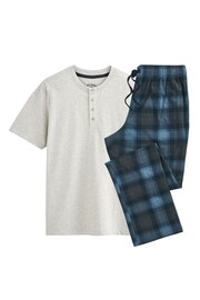 Grey/Blue Check Motionflex Cosy Pyjamas Set - Image 6 of 8
