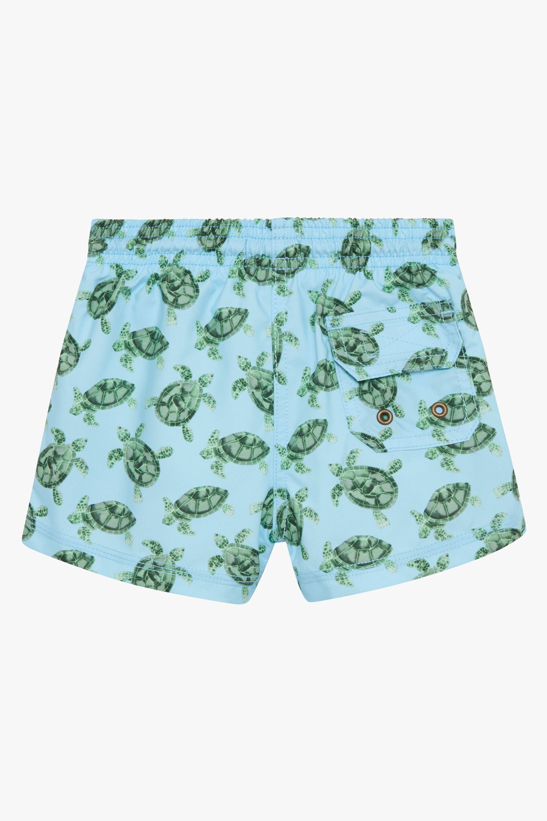 Trotters London Little Blue Turtle Swimshorts - Image 3 of 4