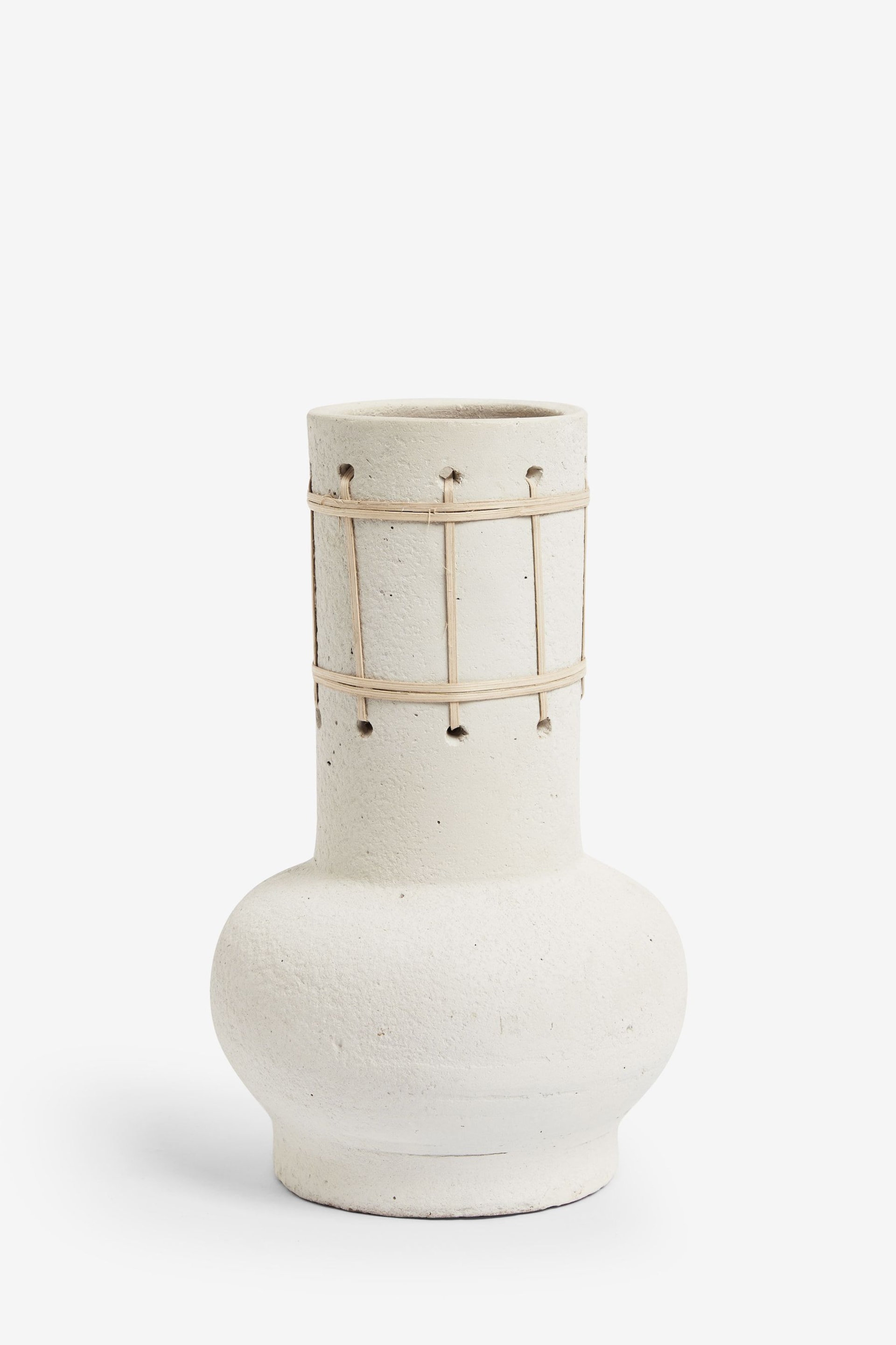 Natural Scandi Weave Detail Vase - Image 4 of 4