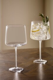 Set of 2 Clear Angular Gin Glasses - Image 1 of 4