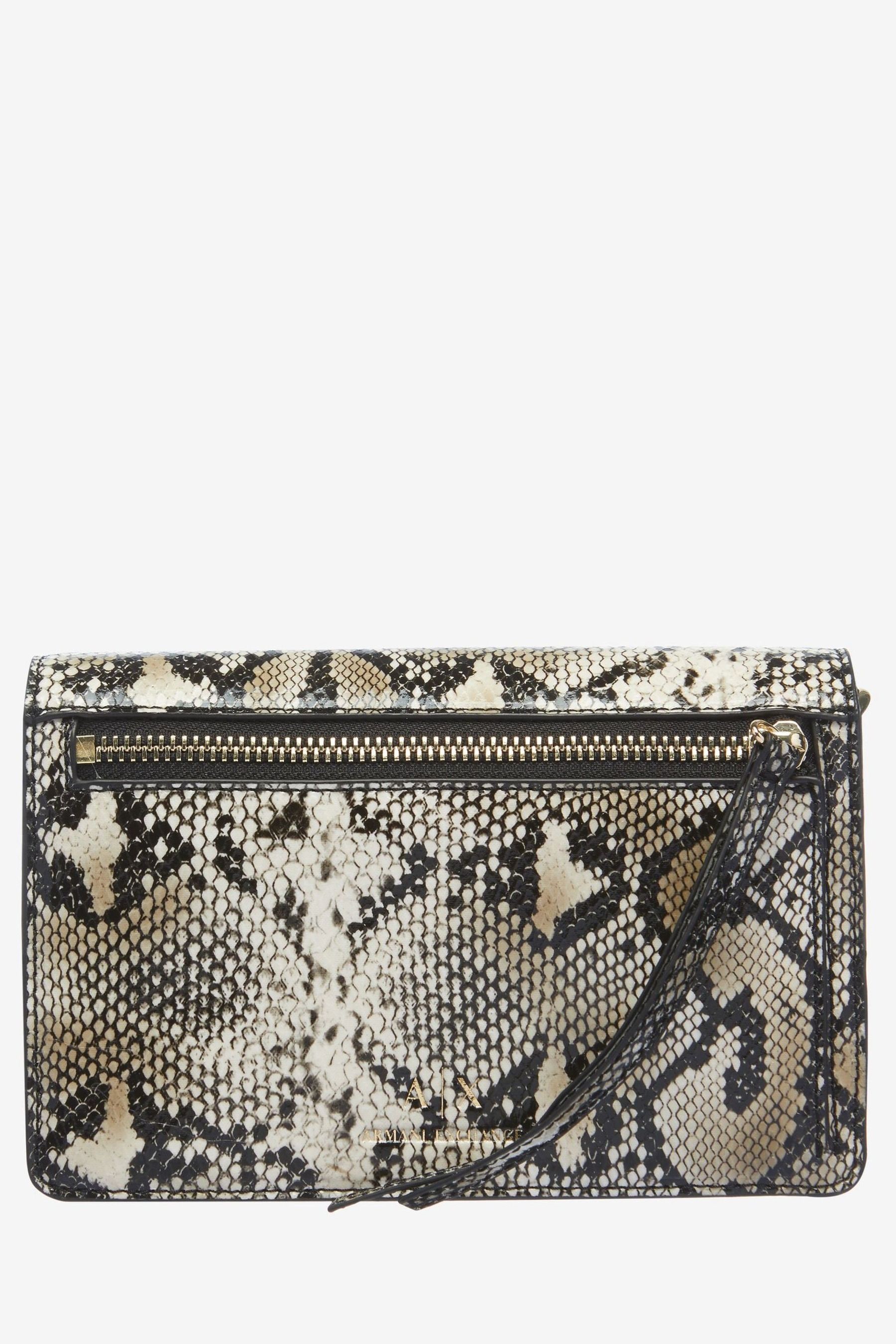 Buy Armani Exchange Grey Snake Skin Effect Clutch Bag from Next Luxembourg