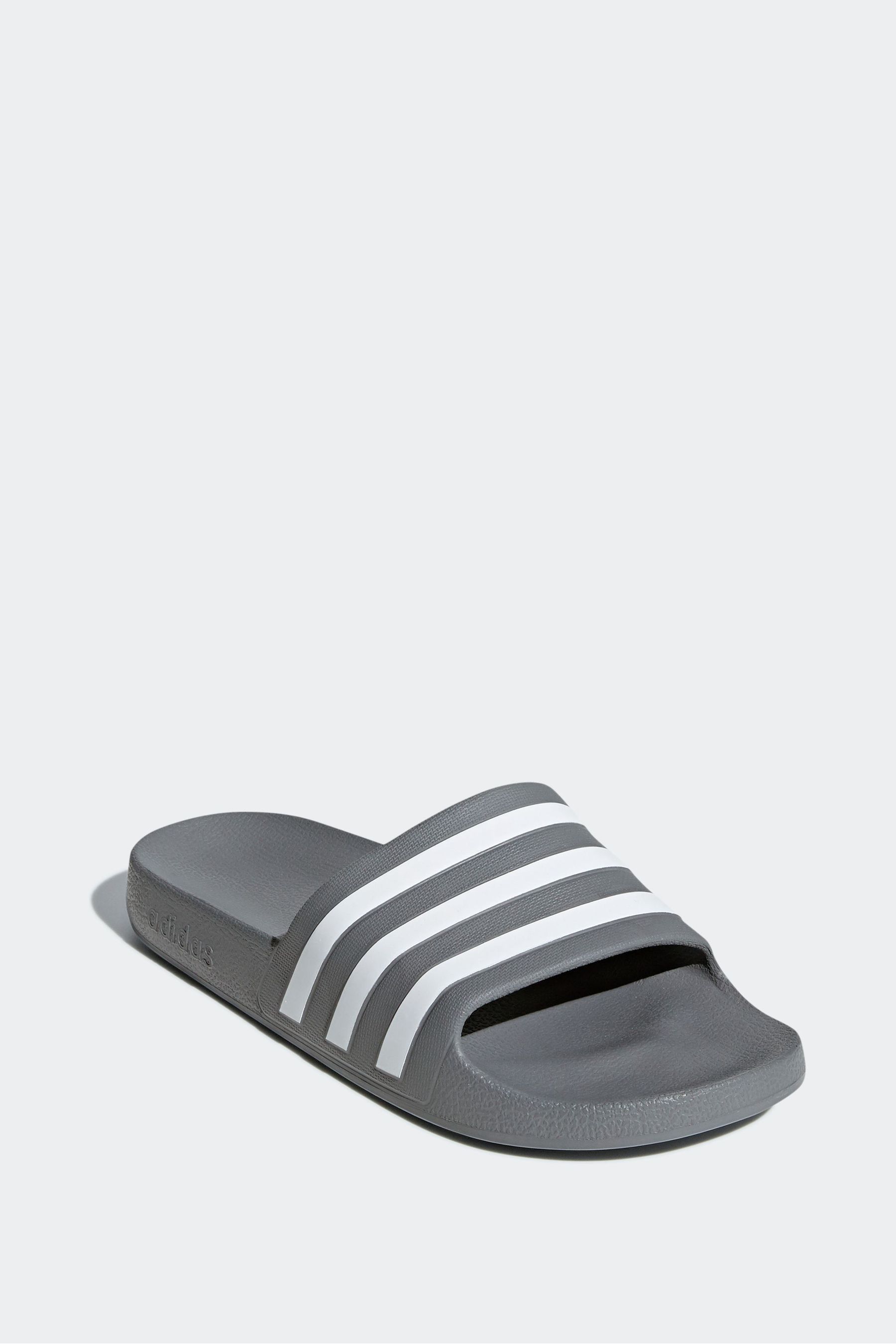 Adidas grey slides clearance