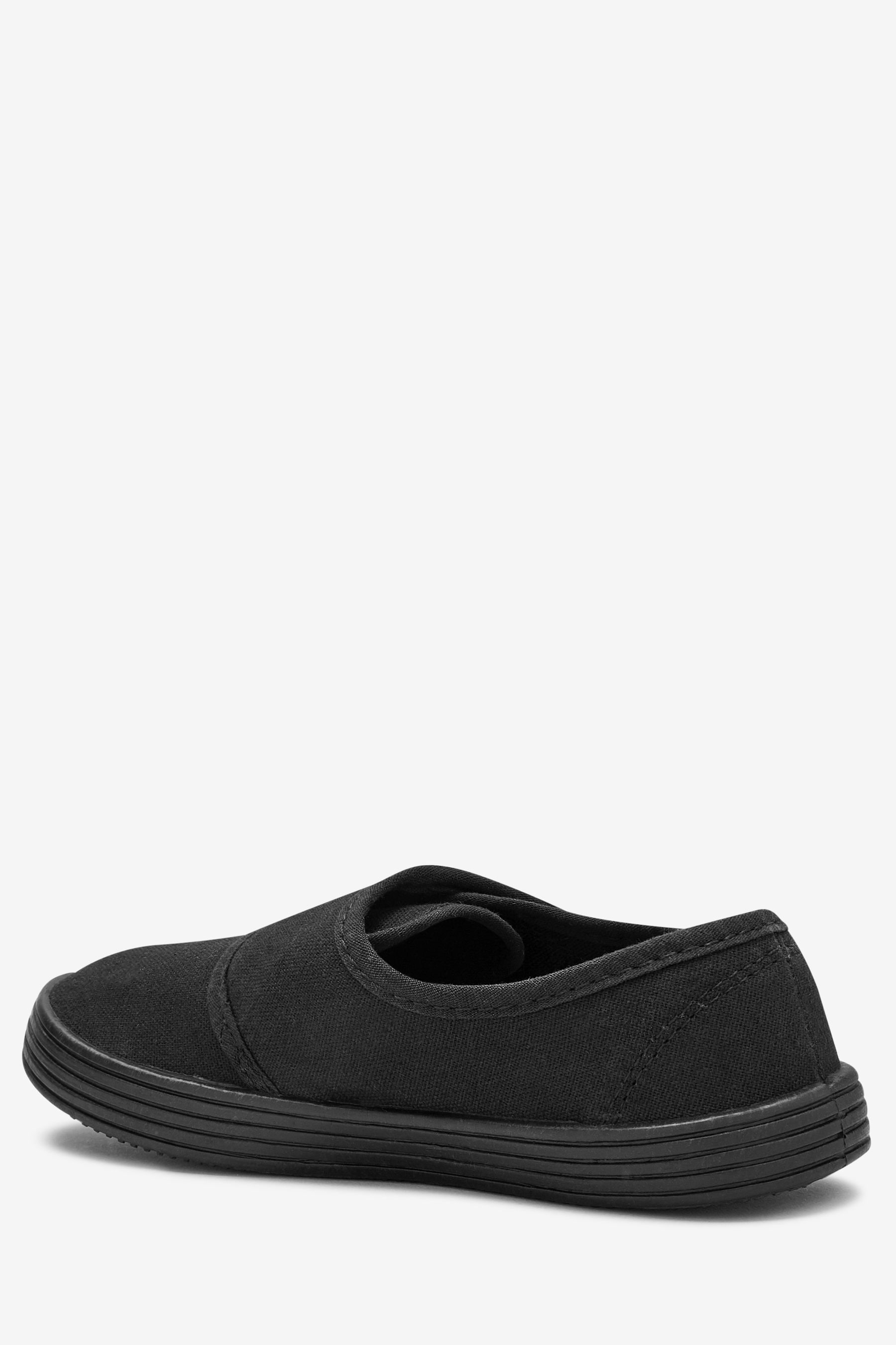Black canvas plimsolls sale