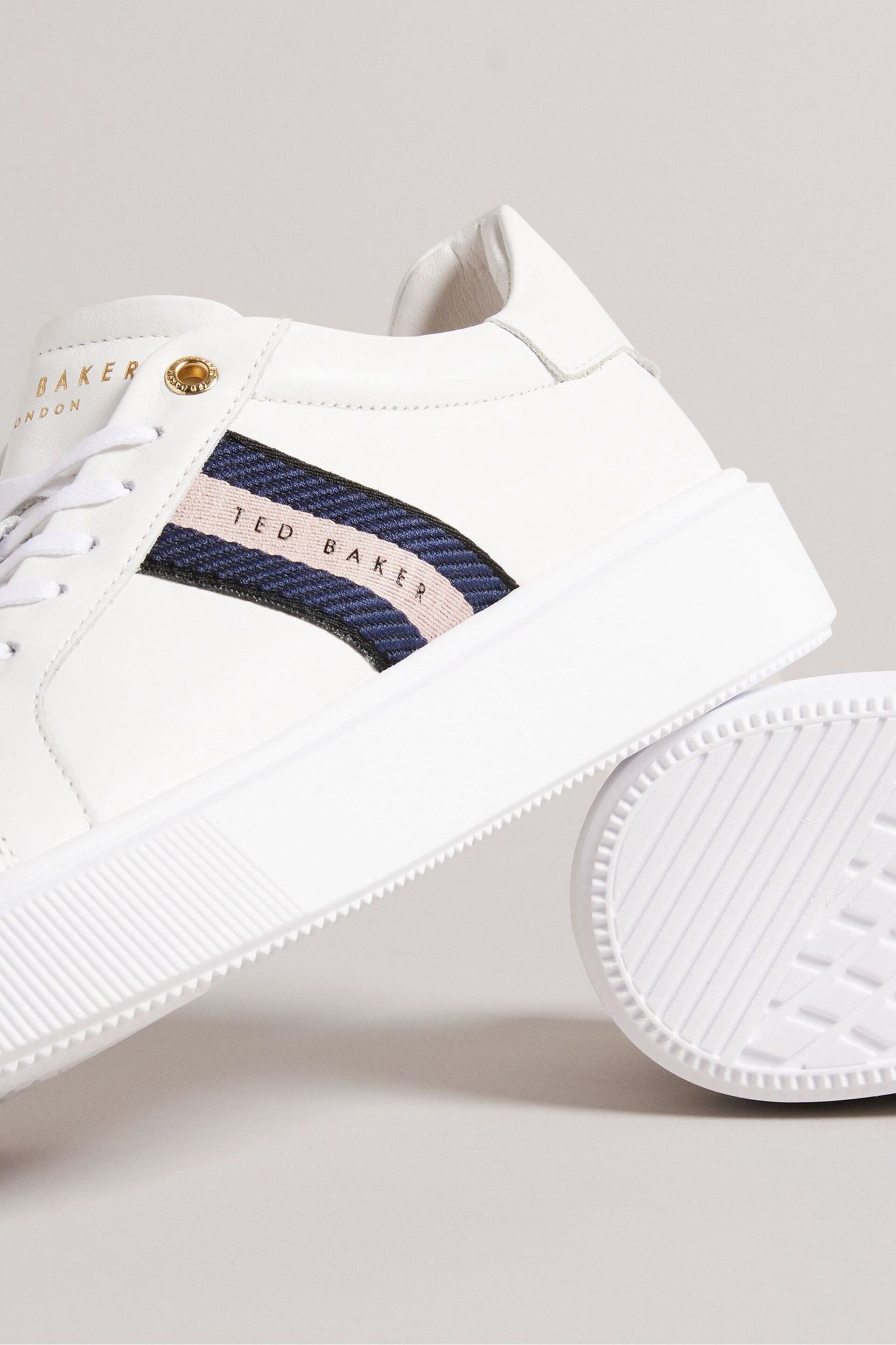 Ted Baker White Platform Lornie Webbing Trainers - Image 4 of 5