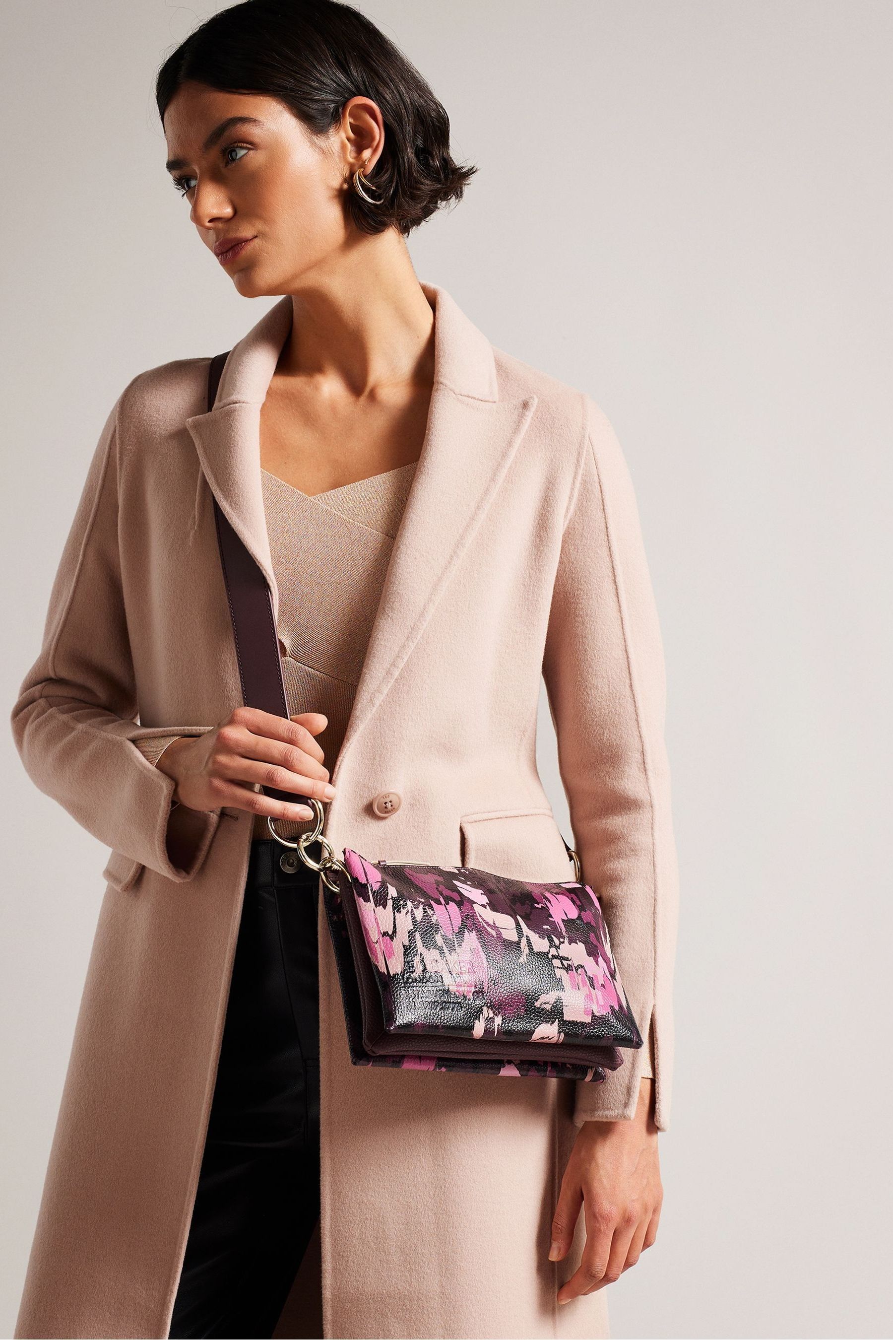 Buy Ted Baker Red Beautifull Oxblood Camo Print Webbing Cross Body Bag from Next Ireland