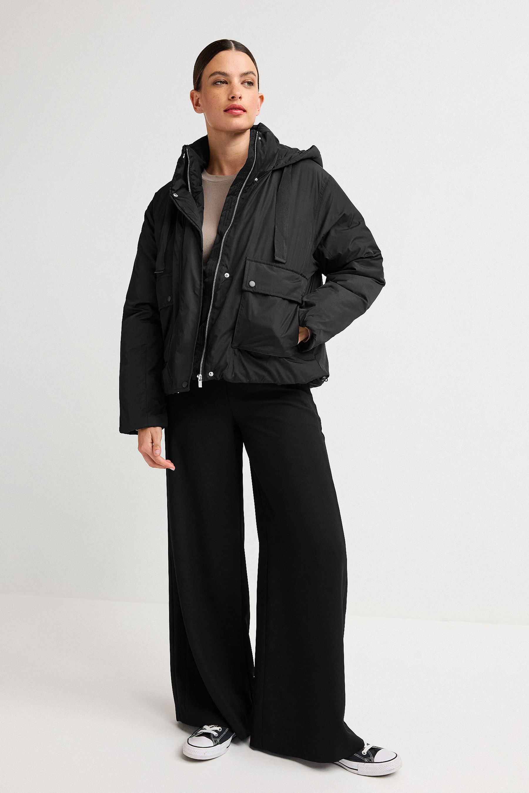 Black Short Padded Jacket
