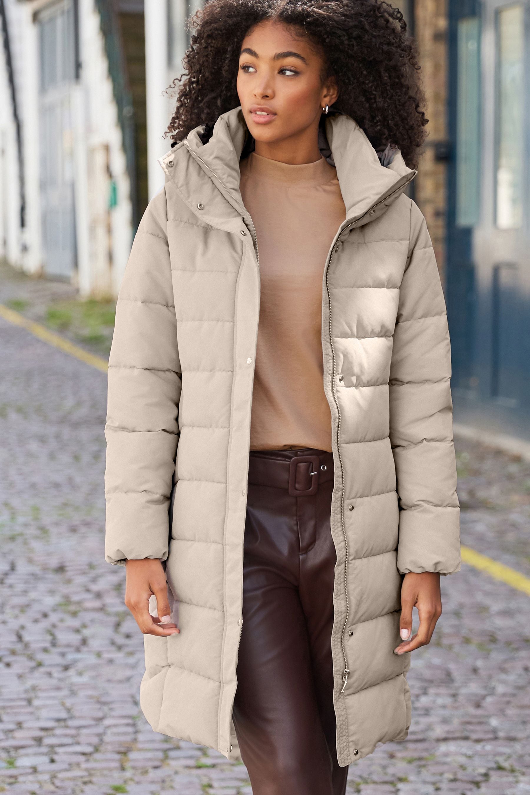 Buy Neutral Shower Resistant Padded Coat from Next Luxembourg