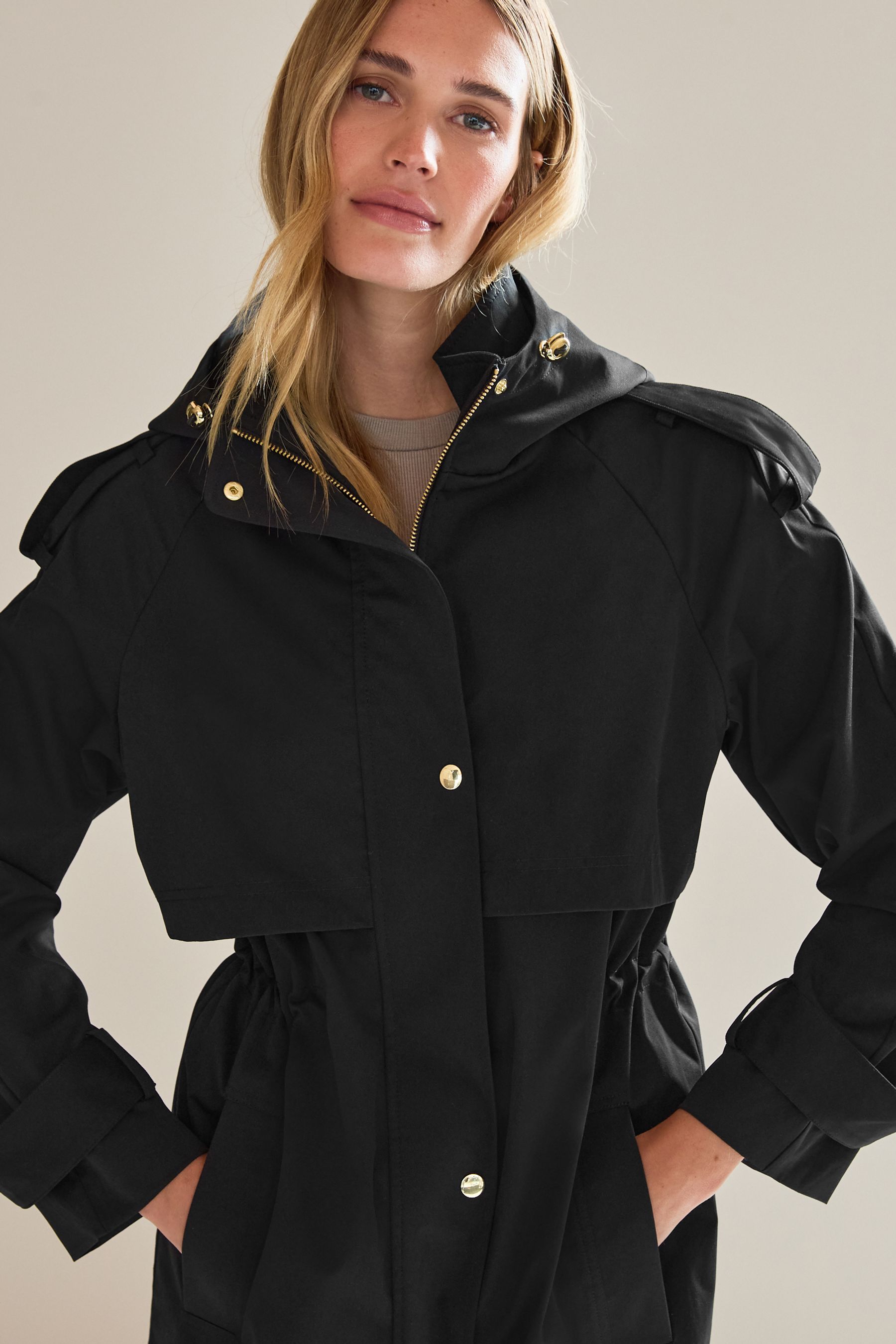 Buy Black Lightweight Shower Resistant Parka Jacket from Next Luxembourg
