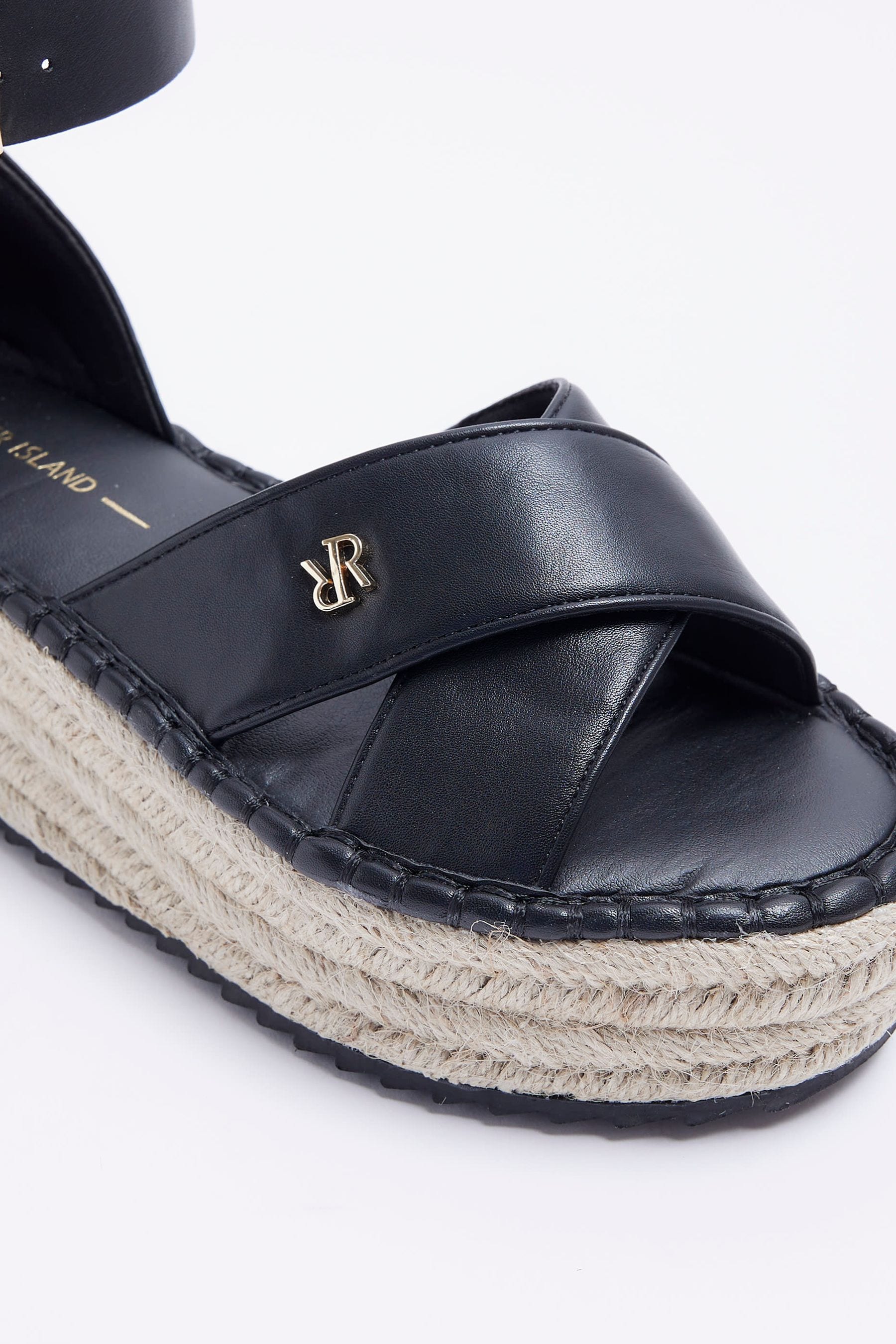 River island black flatforms deals