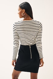 Black Ponte Jersey Mini Skirt - Image 3 of 7