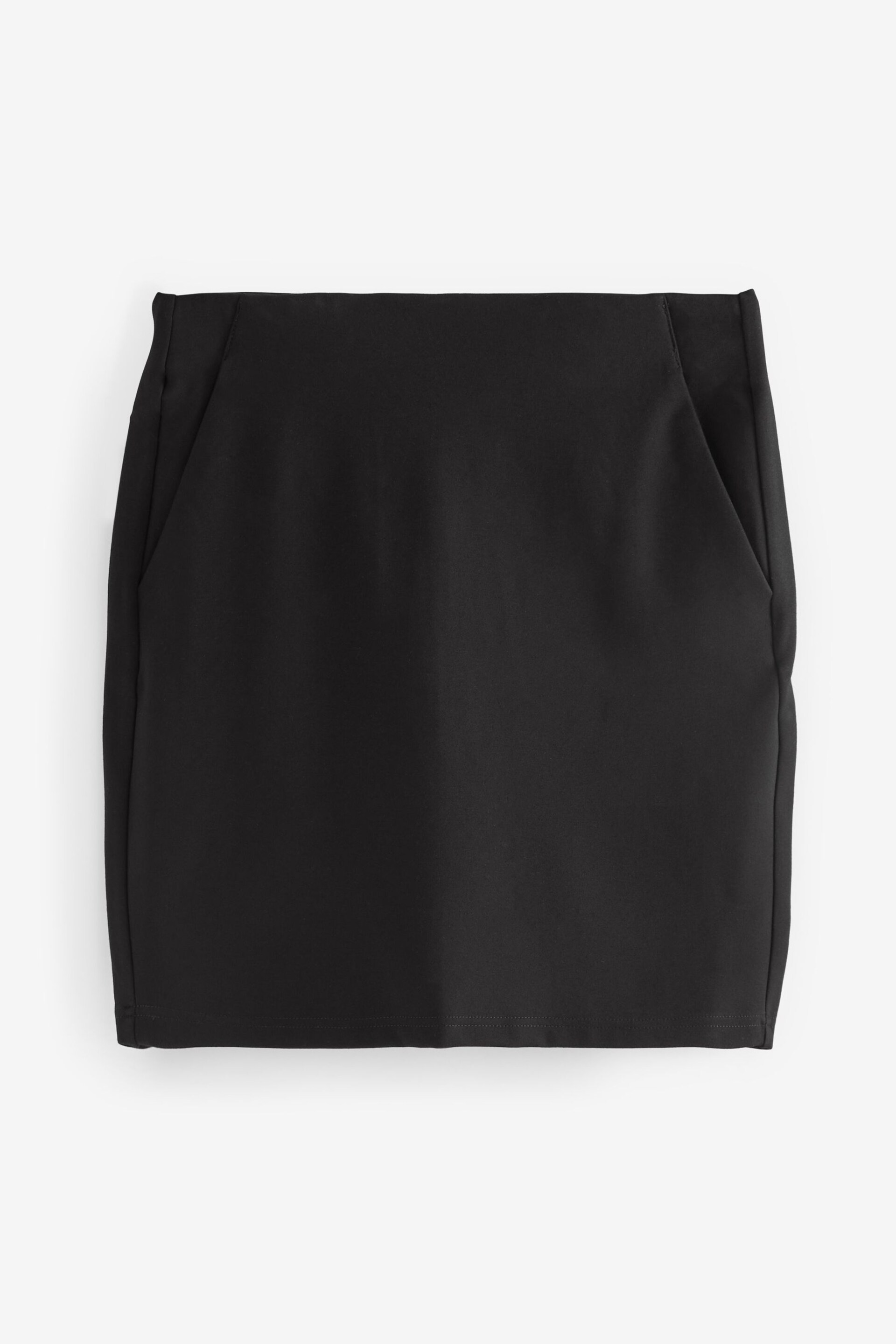 Black Ponte Jersey Mini Skirt - Image 6 of 7