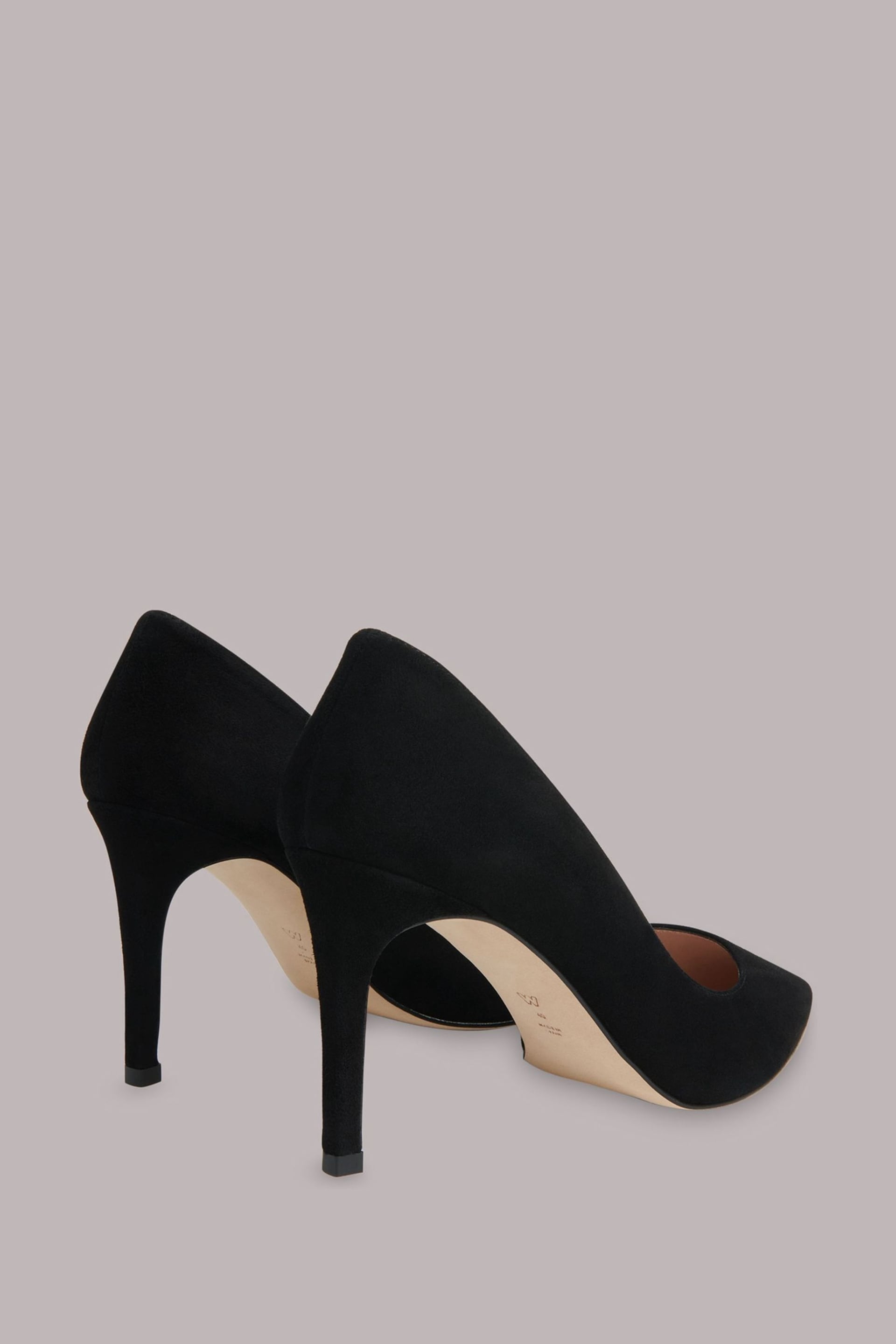 Whistles Corie Suede Black Heeled Pumps - Image 1 of 4