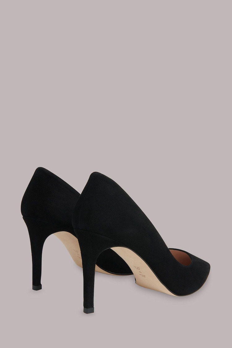 Whistles Black Suede Corie Heeled Shoes - Image 1 of 3