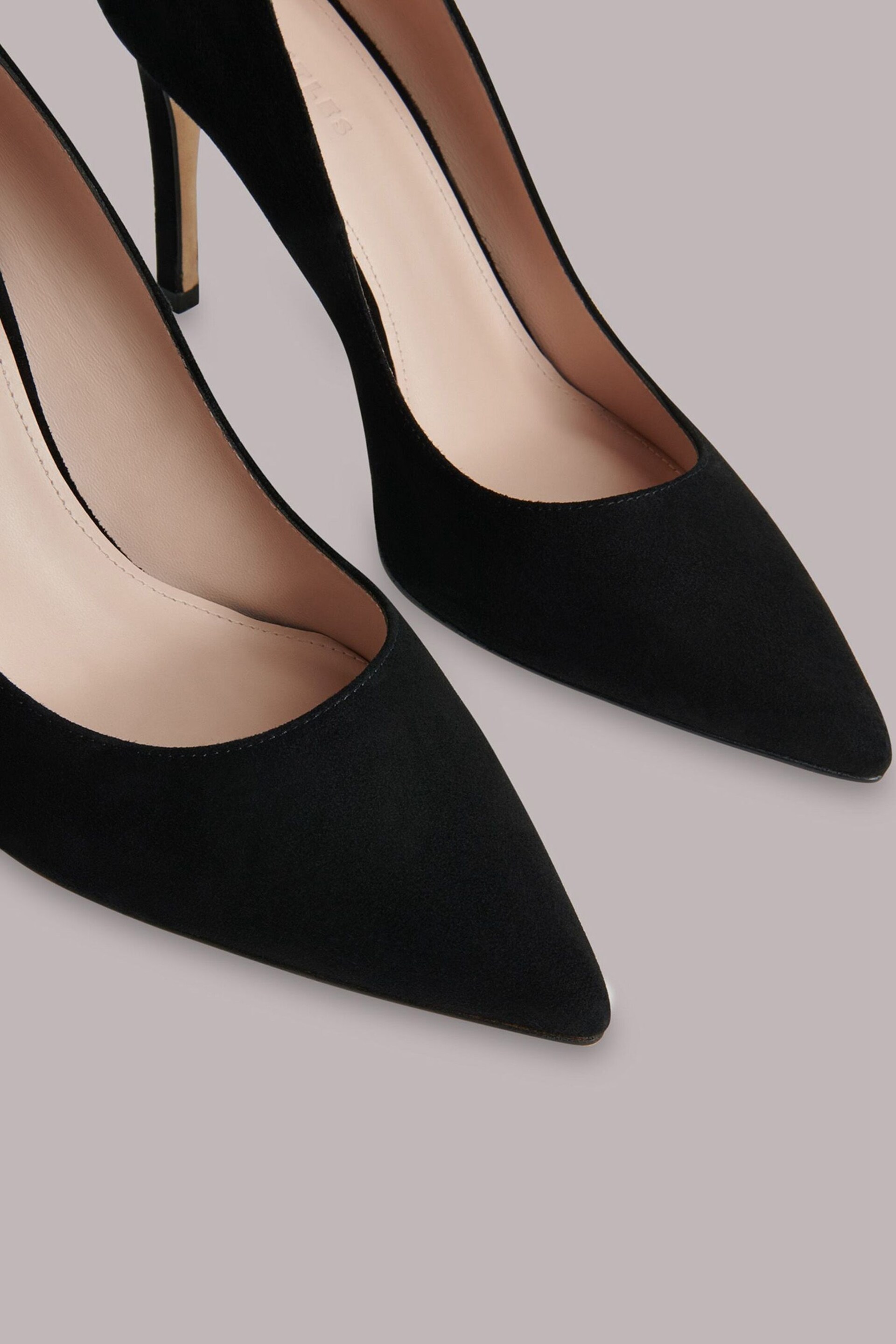Whistles Corie Suede Black Heeled Pumps - Image 4 of 4
