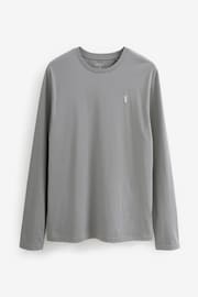 Slate Grey/Navy Long Sleeve Jersey Pyjamas Set - Image 7 of 9