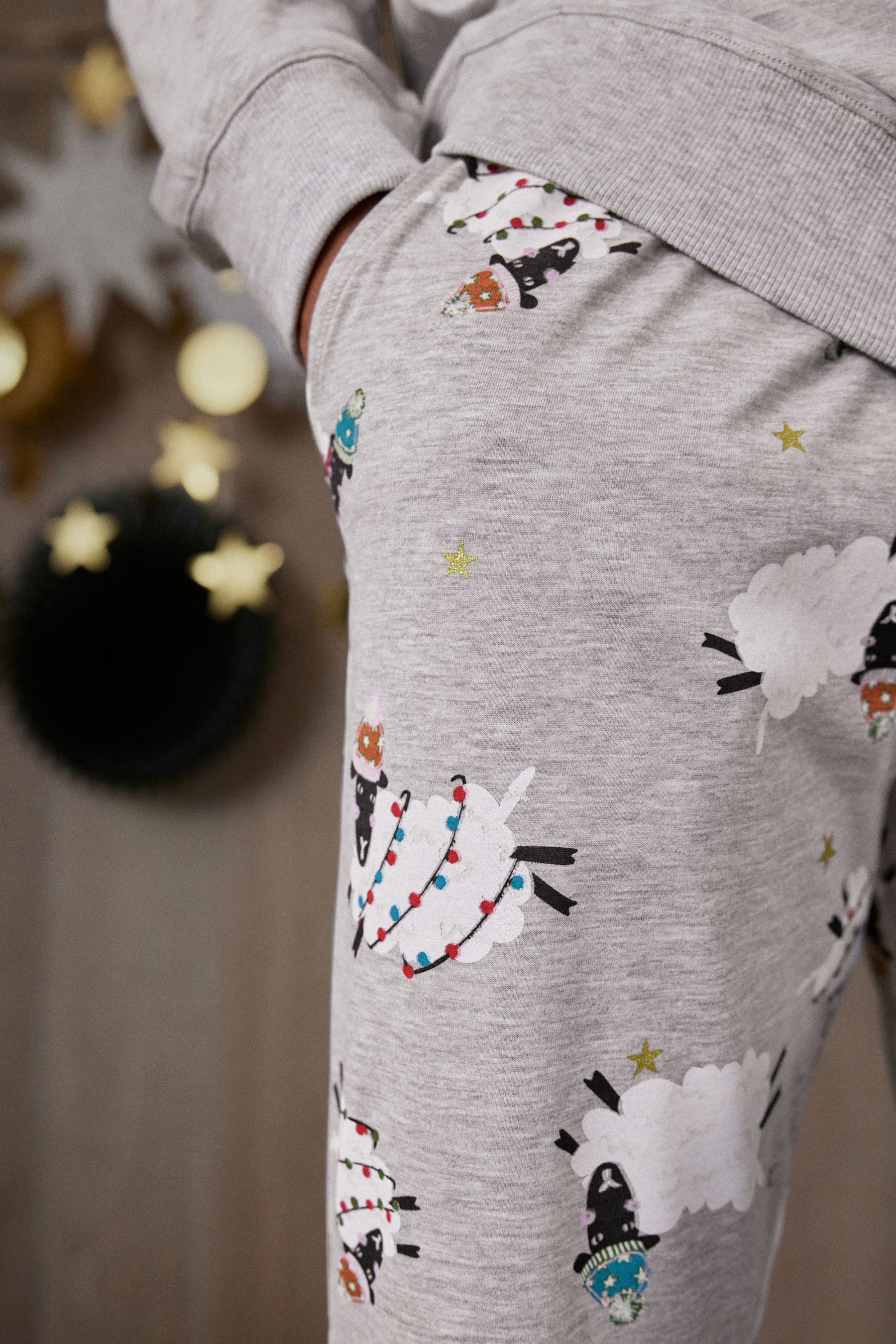 Grey Sheep Matching Family Mens Jersey Pyjamas