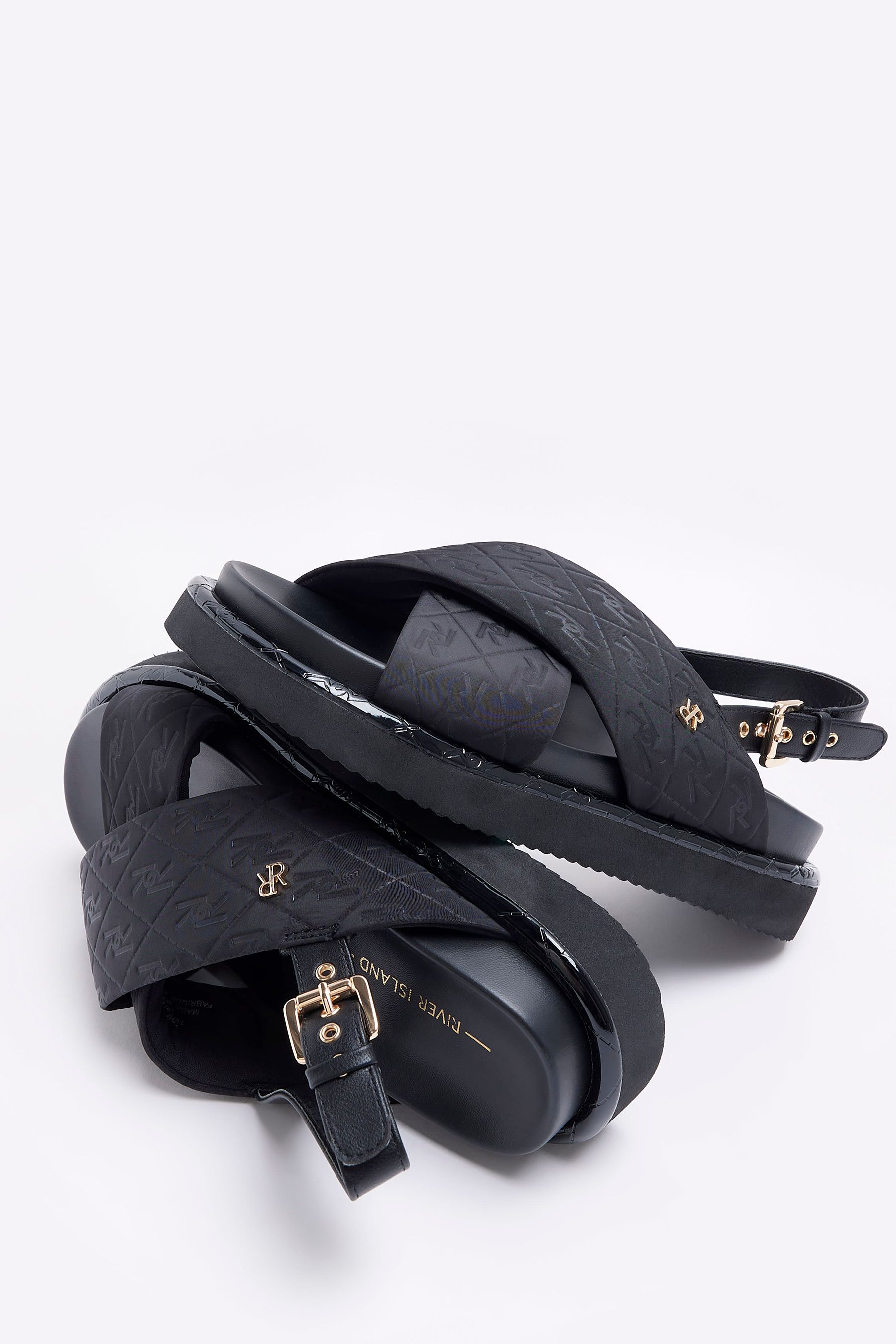 River island cross strap sandals sales