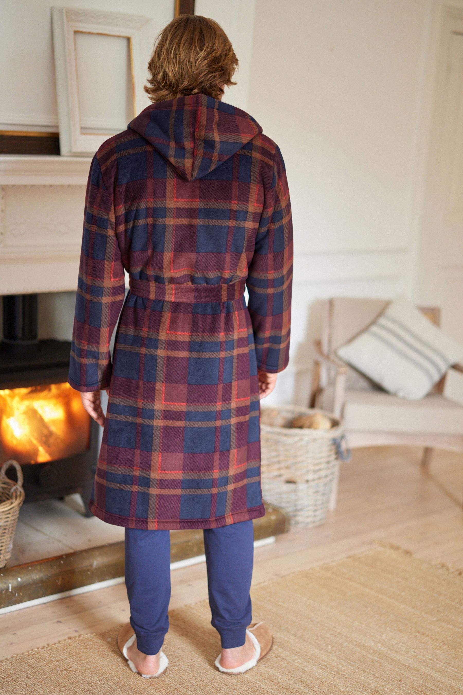 Next tartan dressing gown shop