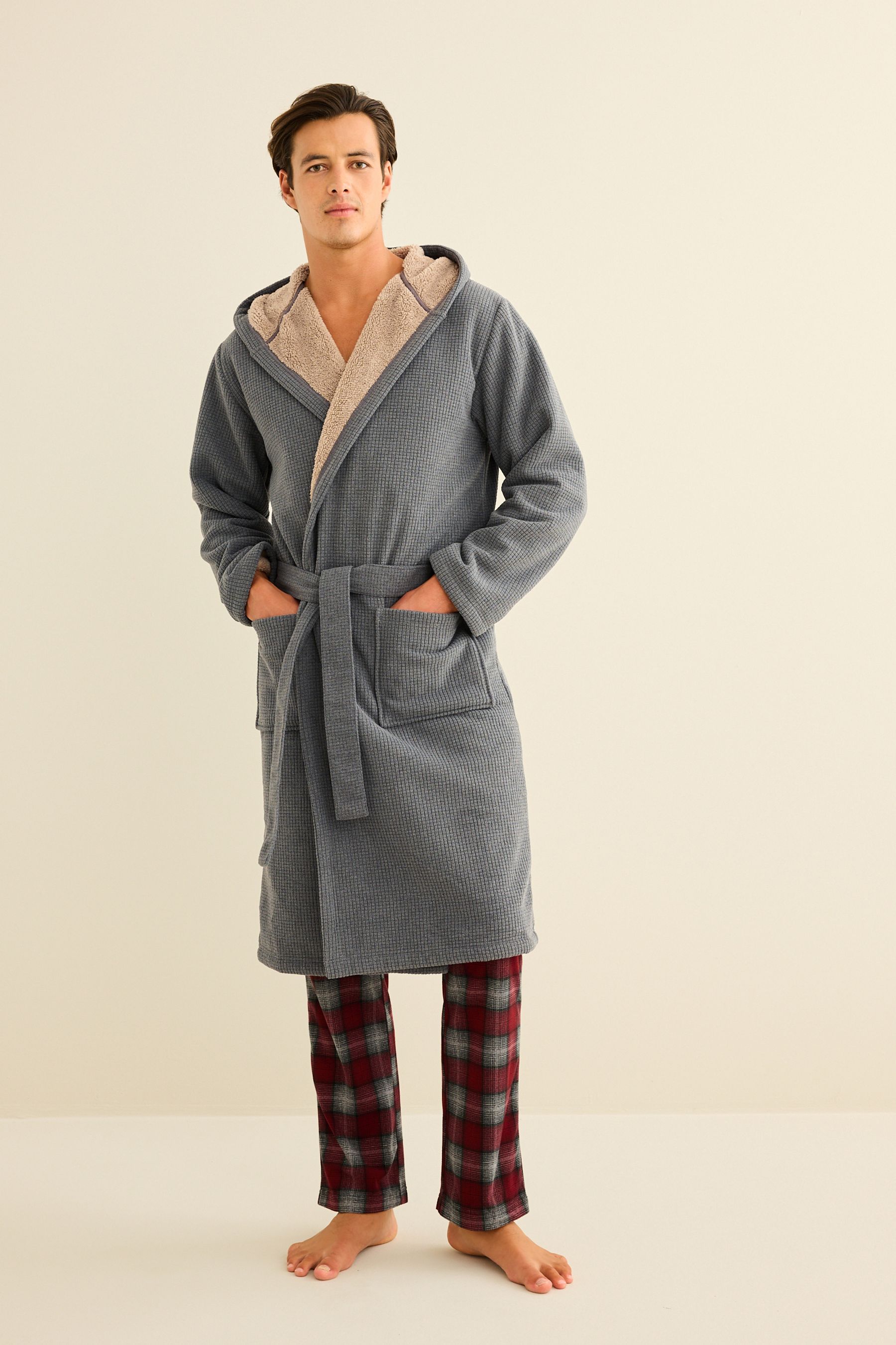 Borg lined dressing gown online