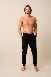 Black Thermal Fleece Cuffed Pyjama Bottoms - Image 2 of 6