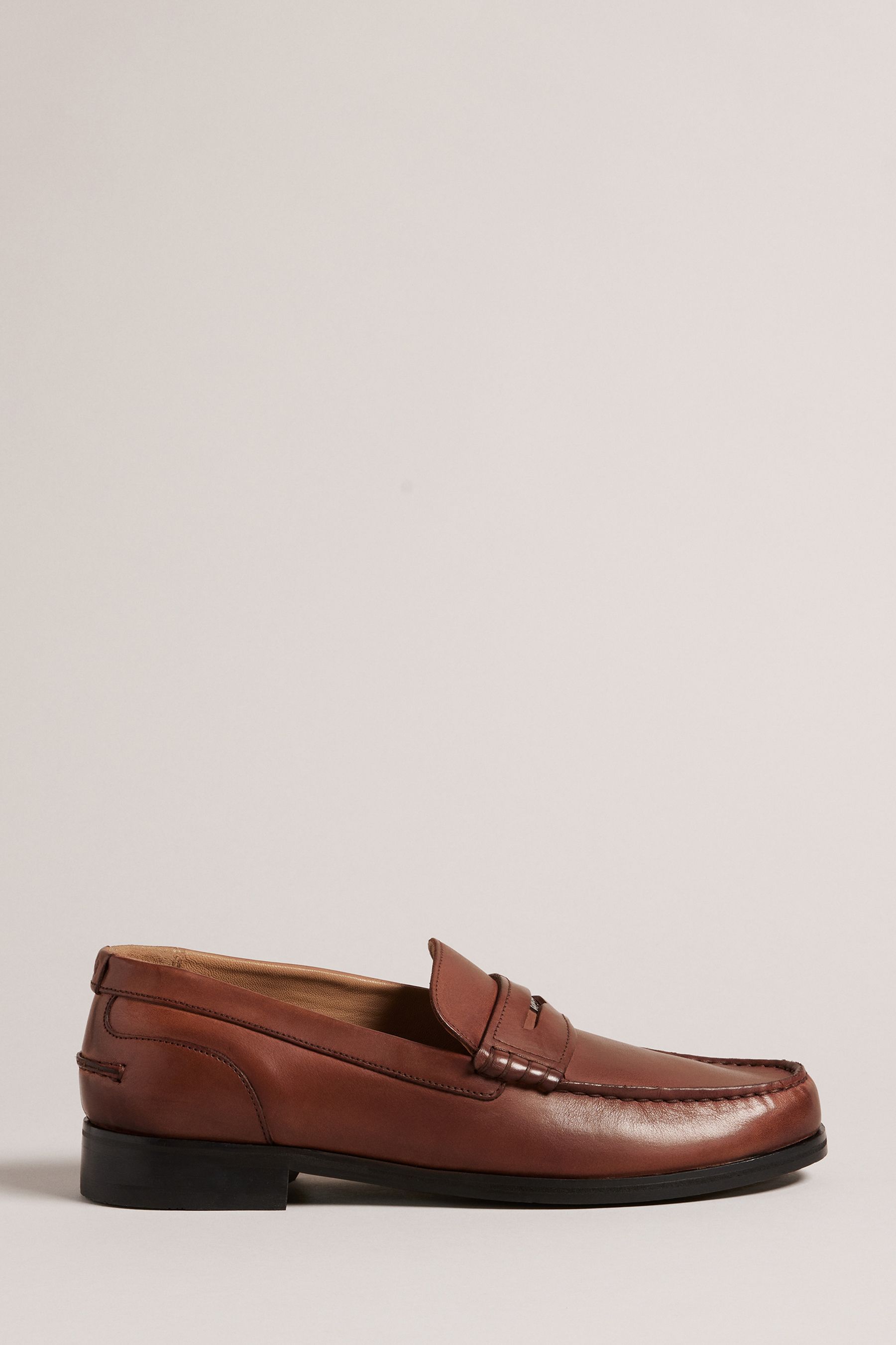 Buy Ted Baker Tirymew Waxy Penny Brown Leather Loafers from Next Luxembourg