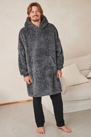 Charcoal Grey Oversized Blanket Hoodie - Image 1 of 4