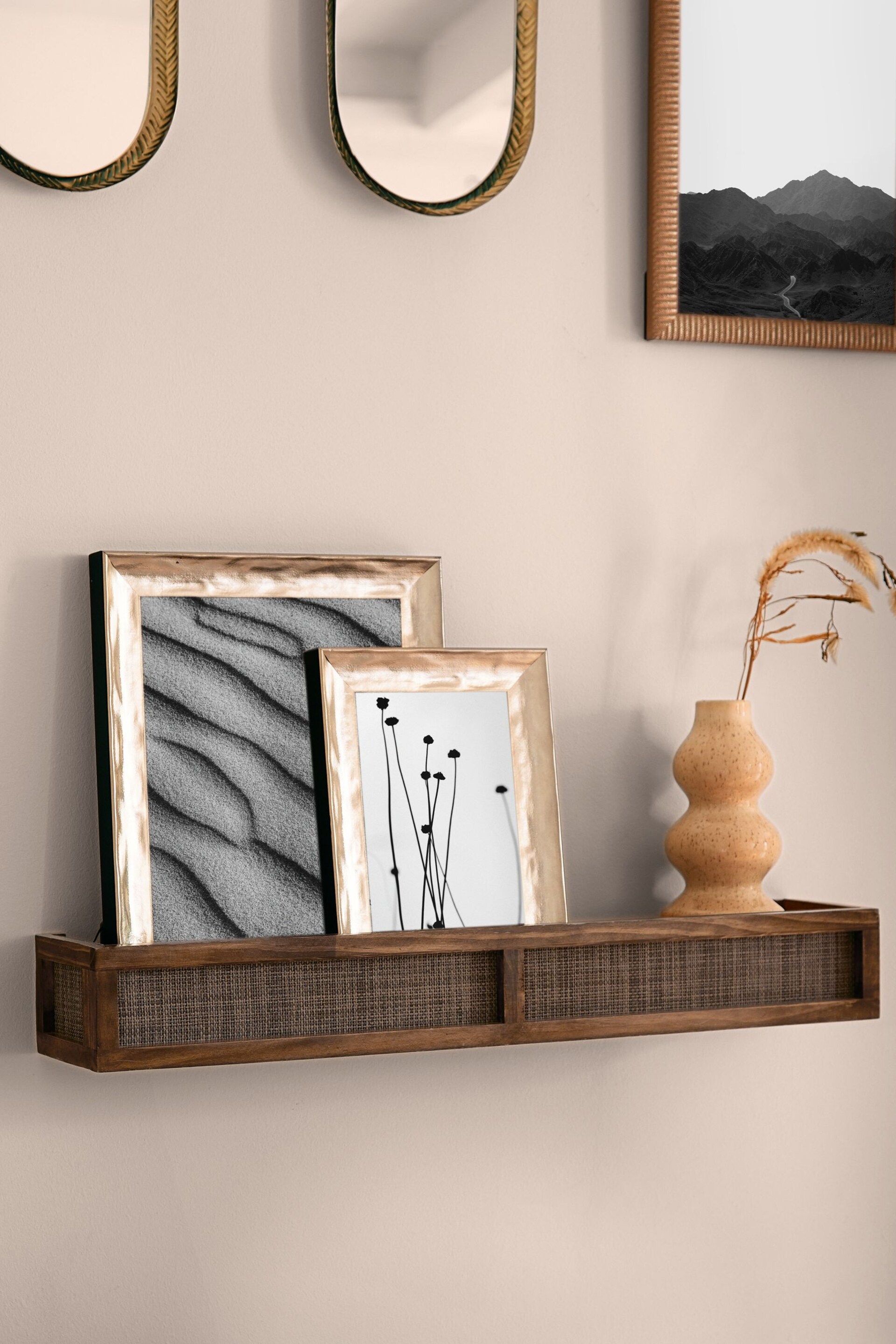 Natural Rattan Effect Wall Shelf - Image 1 of 4