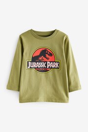 Khaki Green Jurassic Park Long Sleeve T-Shirt (3mths-8yrs) - Image 4 of 6