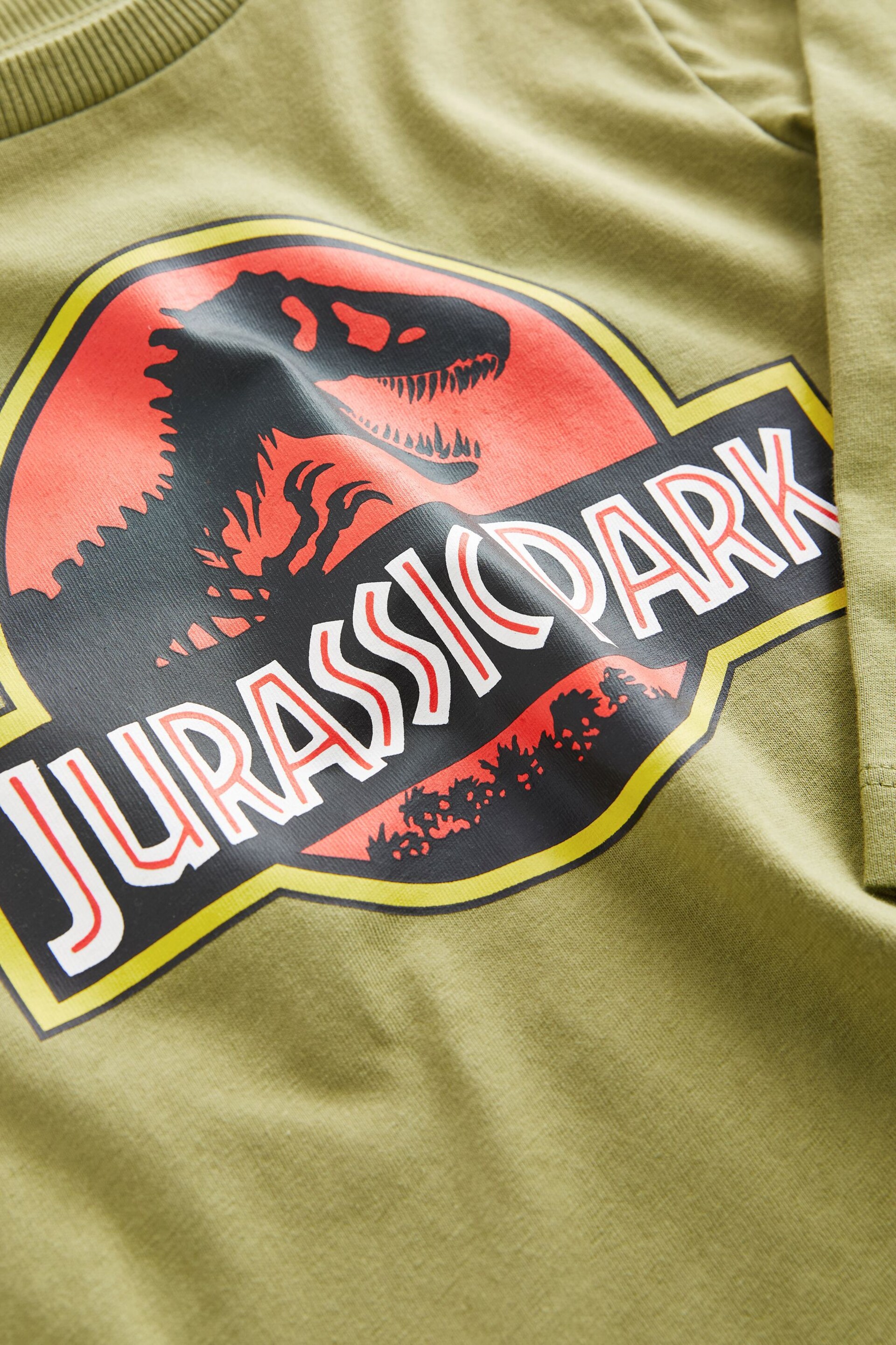 Khaki Green Jurassic Park Long Sleeve T-Shirt (3mths-8yrs) - Image 6 of 6
