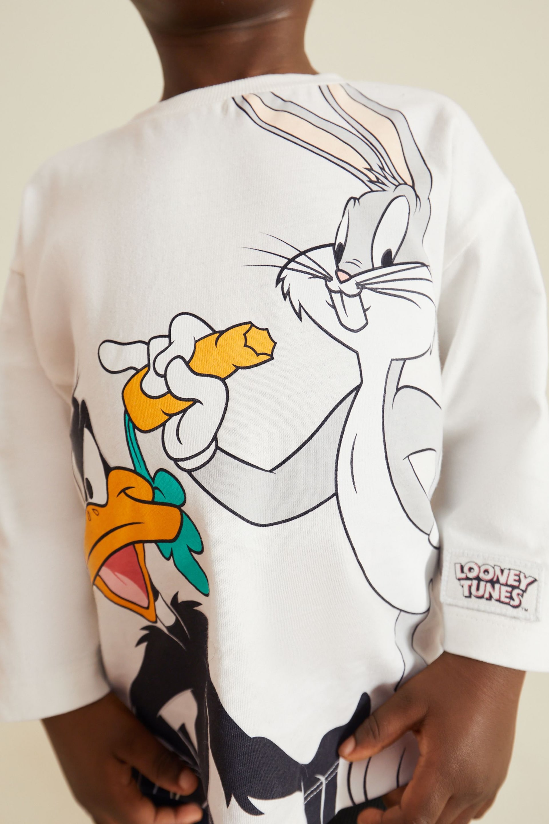 Ecru White Looney Tunes Long Sleeve T-Shirt And Leggings Set (3mths-8yrs) - Image 3 of 6