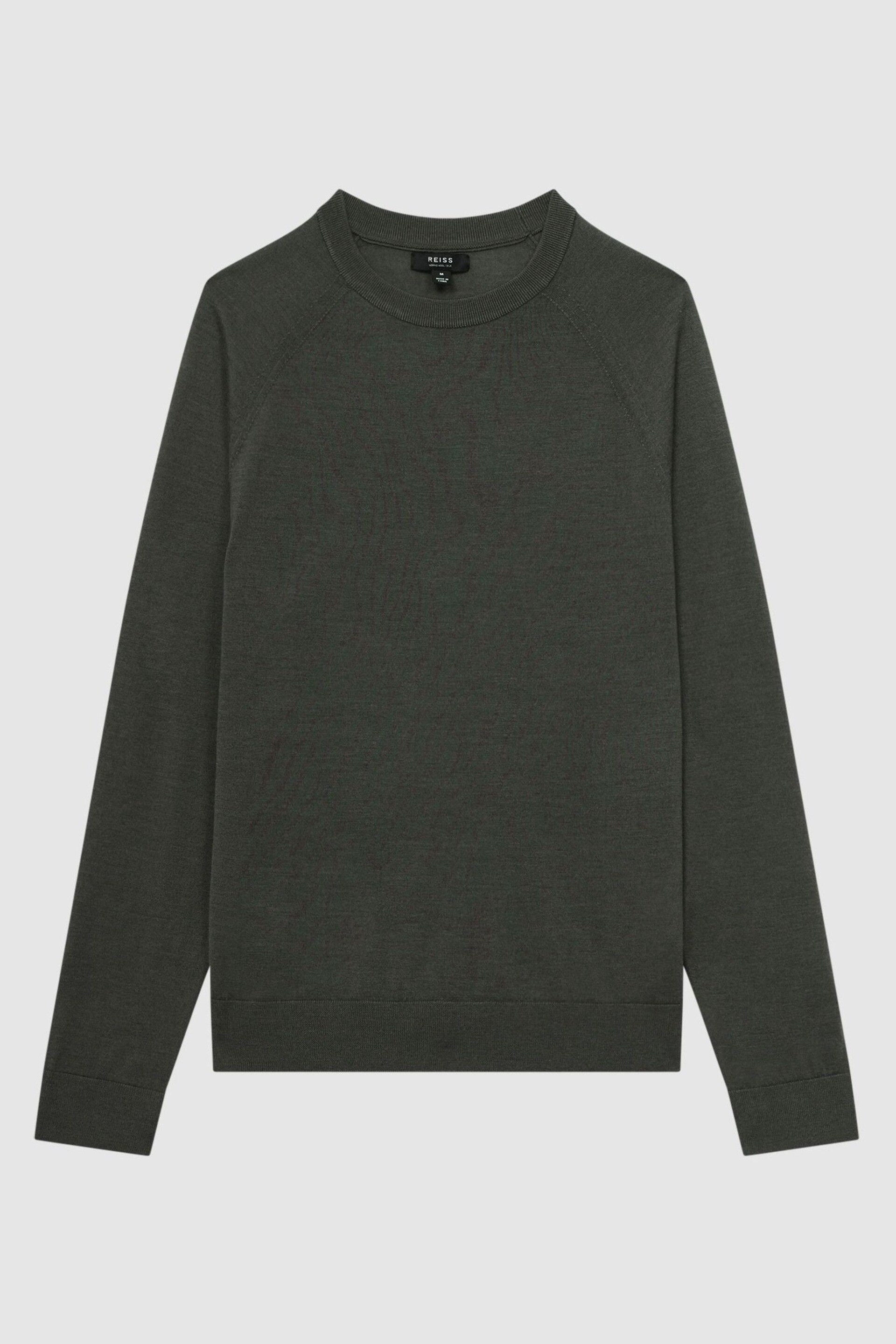 Reiss Sage Tinto Merino Silk Knitted Jumper - Image 2 of 6