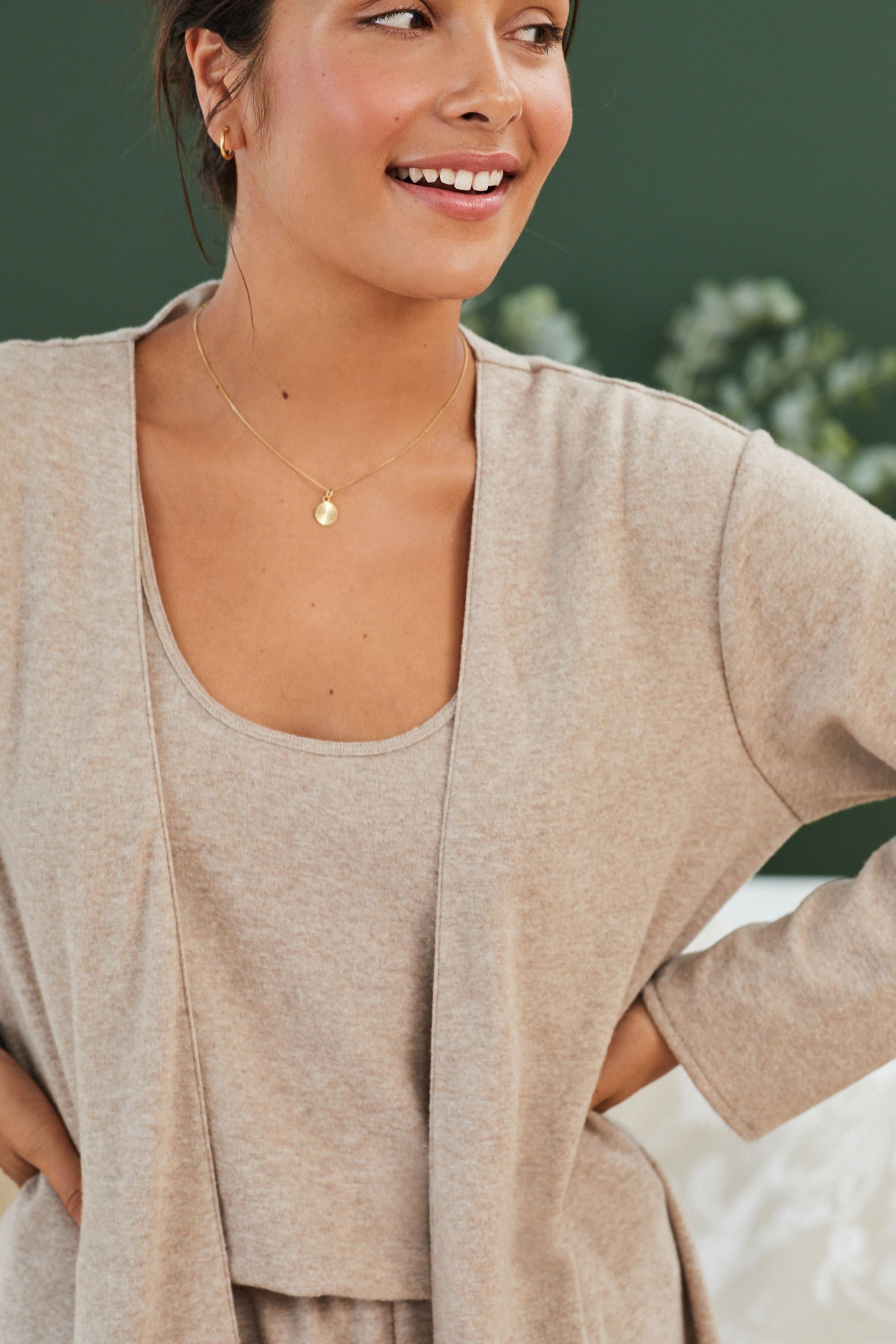Buy Laura Ashley Oatmeal Longline Lounge Cardigan from the Next UK online shop