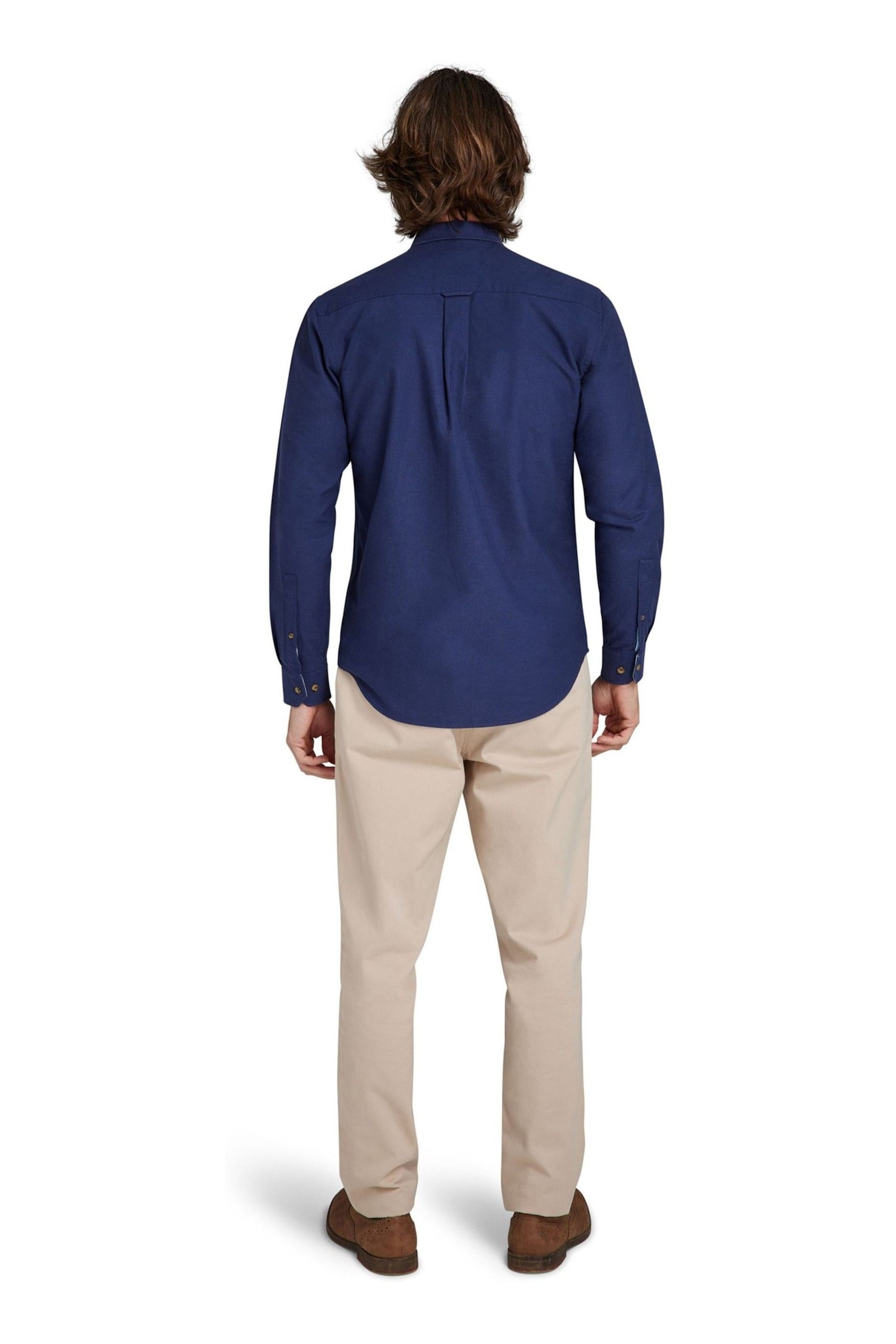 Raging Bull Blue Classic Long Sleeve Oxford Shirt - Image 2 of 6