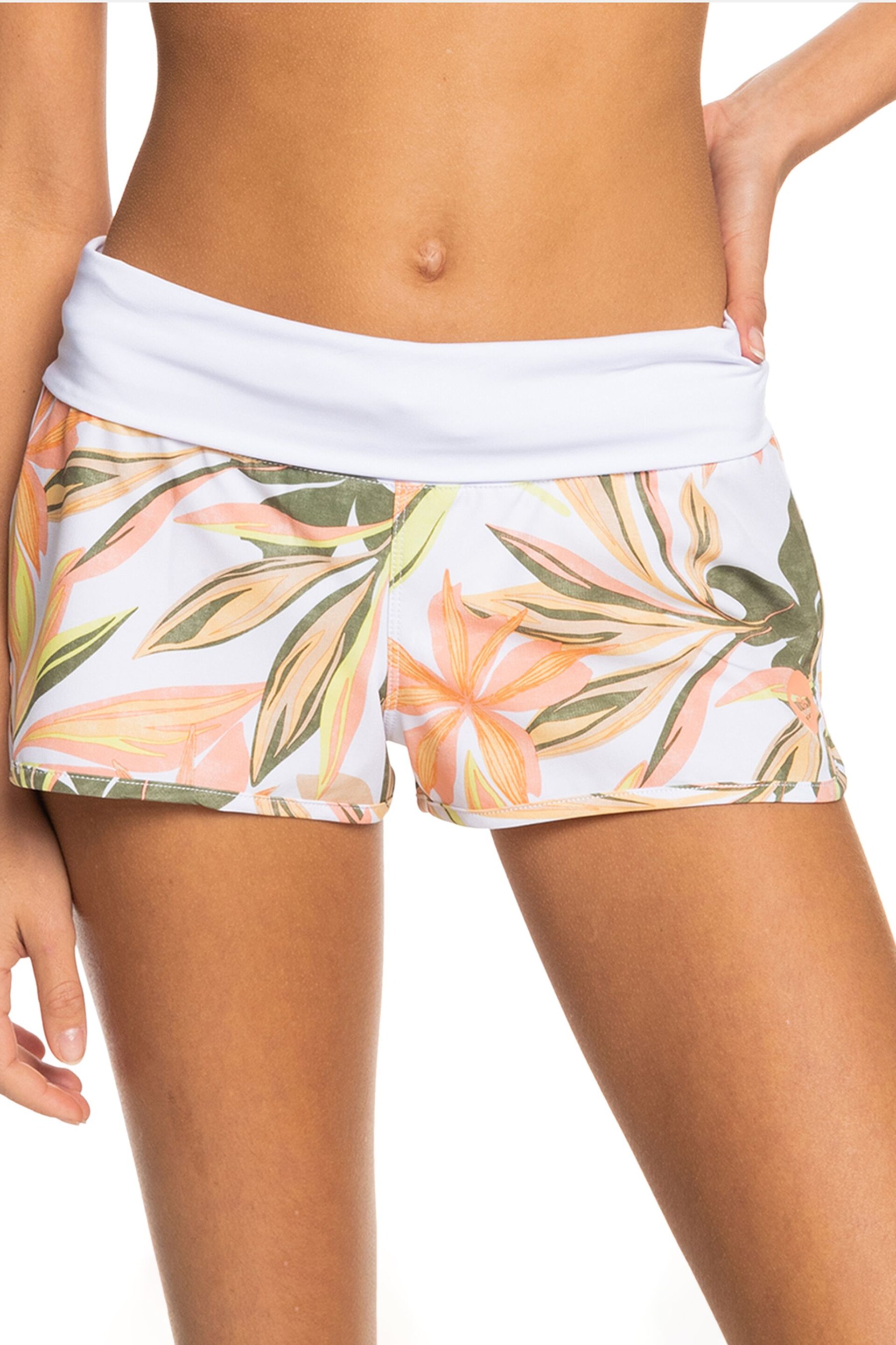 Roxy White Floral Endless Summer Swim Board Shorts - Image 1 of 7
